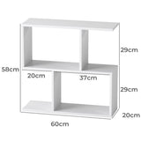 Levede Slim 2 Tier Narrow Side Table Bedside Nightstand - Front View