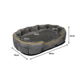 PaWz Electric Pet Heater Bed Heated L Grey Large - Front View