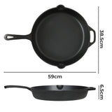 Toque Non Stick Frying Pan Cast Iron Steak Skillet - Front View