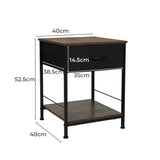 Levede Bedside Tables End Table Storage - Front View