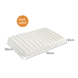 Pawz XL Size Orthopedic Dog Bed with Sherpa Plush Removable Cover in White - Front View