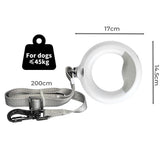PaWz LED Dog Leash Lead Walking Rope White - Front View