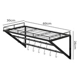 Toque Wall Mounted Pot Pan Rack Multipurpose Holder - Front View