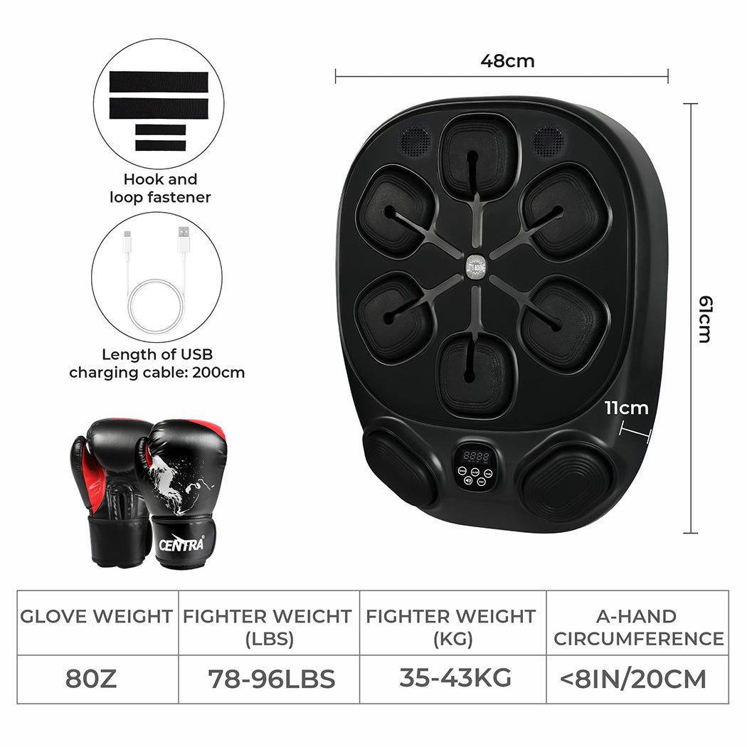 Centra Smart Music Boxing Machine With 8OZ Boxing Glove-1954802484342034434