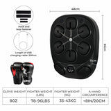 Centra Smart Music Boxing Machine With 8OZ Boxing Glove - Front View