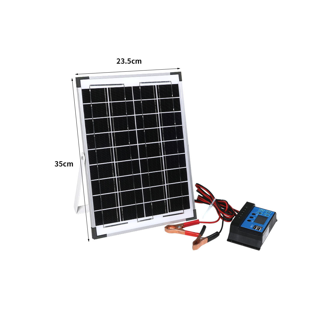 12V 10W Solar Panel Kit Mono Caravan-1954802612285083650