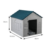 PaWz Dog Kennel Outdoor Indoor Pet Plastic L Blue-2018816810425651202
