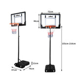 Centra Basketball Hoop Stand Ring Portable - Front View