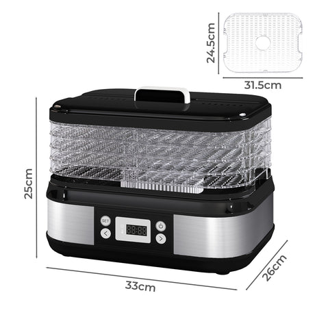 Spector 5 Trays Stainless Steel Food Dehydrator Dryer-2006733422189481986