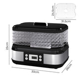 Spector 5 Trays Stainless Steel Food Dehydrator Dryer - Front View