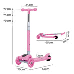Bopeep Foldable Kids Scooter LED Music Pink-2006732821967802370