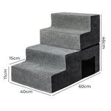 Pawz 4 Steps Pet Stairs Dog Ramp High Density Foam Grey-2006732767437656066