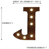 LED Metal Letter Lights Free Standing - Front View