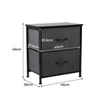 Levede Storage Cabinet Chest of 2 Drawers Dark Grey-2018816789273776130