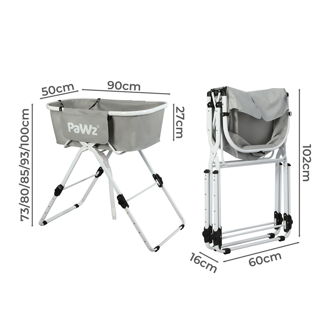 PaWz Pet Bathtub Adjustable Height Folding-1954802569662566402