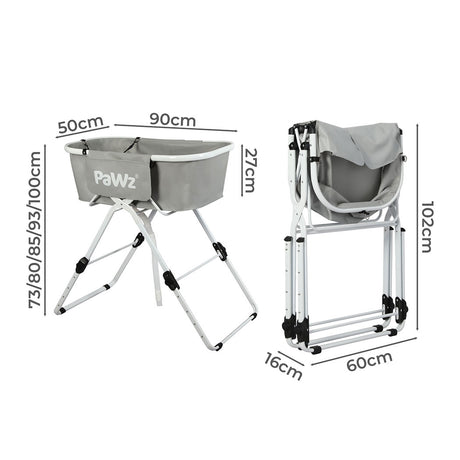 PaWz Pet Bathtub Adjustable Height Folding-1954802569662566402