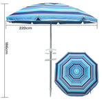 Mountview 2.2M Outdoor Beach Umbrellas Sand Blue-2018816781765971970