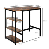 Levede High Bar Table Pub Industrial - Front View