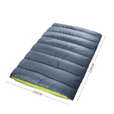 Mountview Double Sleeping Bag Bags Outdoor Grey - Front View