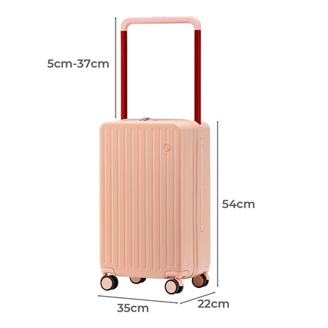 Slimbridge 20" Luggage Wide Handle TSA Lock Pink-1954802420341149698