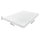 Dreamz Memory Foam Mattress Topper King Single 5cm - Front View