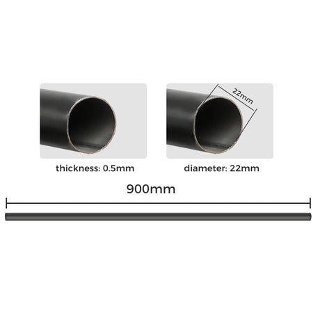 Marlow Steel Curtain Rod Quiet Rail Black-2018816703642865666