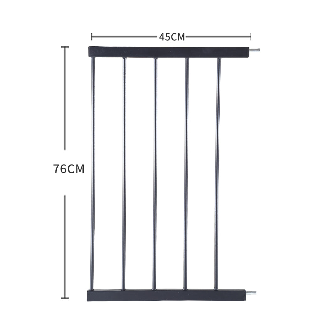 Levede Baby Safety Gate Adjustable Pet Black 45cm Extension-2018816650404564994
