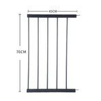 Levede Baby Safety Gate Adjustable Pet Black 45cm Extension-2018816650404564994