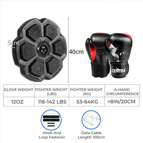 Centra Punching Box With 12OZ Boxing Glove Black-2018816796185989122