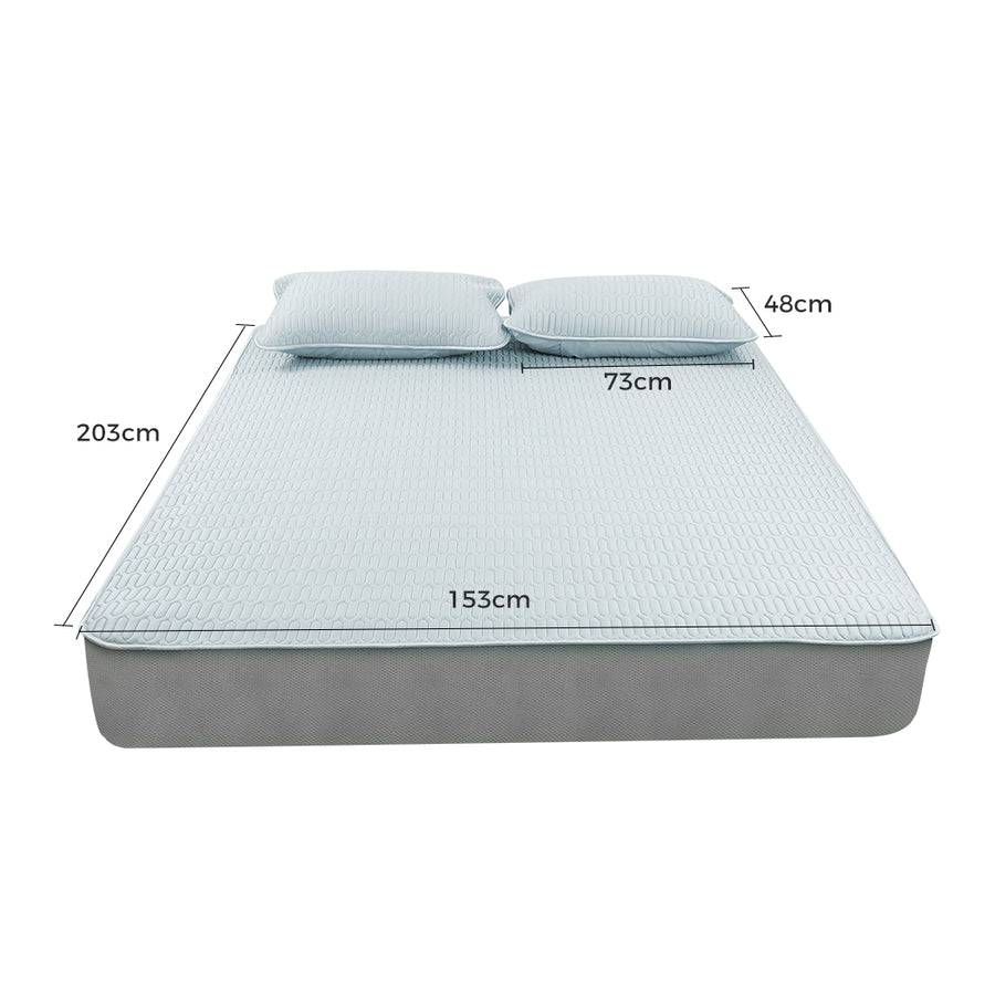 DreamZ Latex Cooling Bed Sheet Set Fitted 3PCS Queen-2006733219512324098