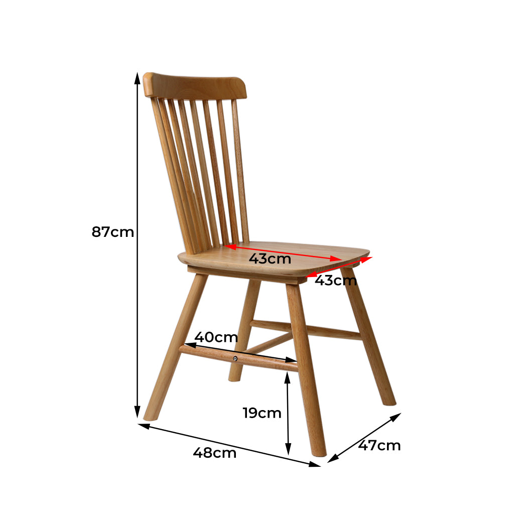 Levede 4x Dining Chairs Kitchen Windor Oak-2006732719664533506