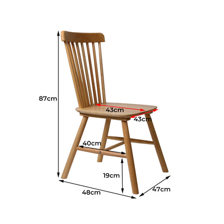 Levede 4x Dining Chairs Kitchen Windor Oak-2006732719664533506