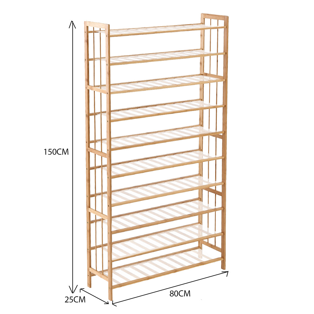 Levede Bamboo Shoe Rack Storage Wooden-2018816813839814658