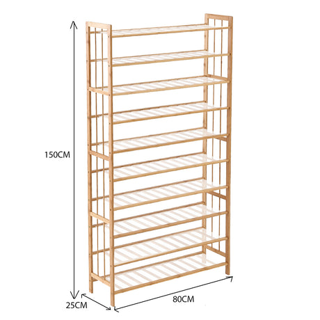 Levede Bamboo Shoe Rack Storage Wooden-2018816813839814658