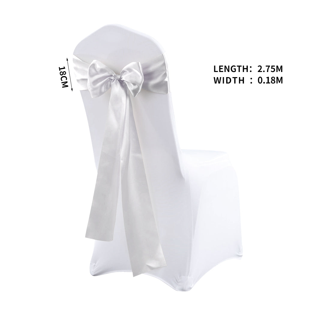50x Satin Chair Sashes Cloth Cover Wedding-2006732859255164930
