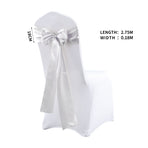 50x Satin Chair Sashes Cloth Cover Wedding-2006732859255164930