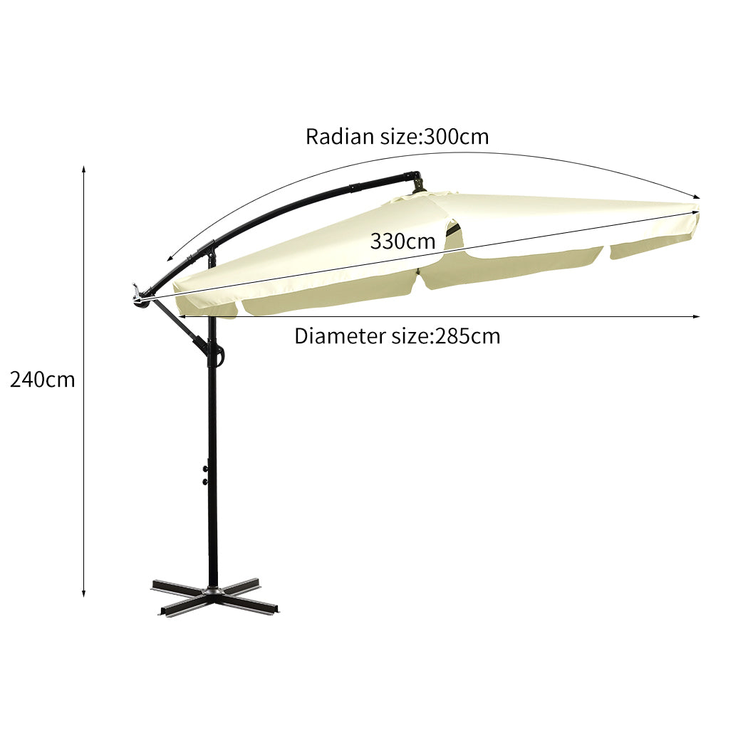 Mountview 3M Outdoor Umbrella Beach Beige Without Base-1954802876933083138