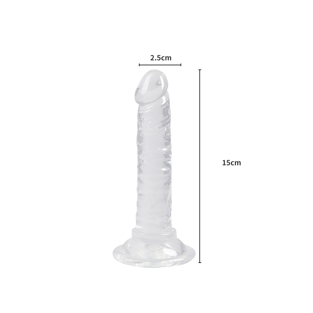Crystal Dildo Dong Realistic Penis Cock White 15cm-2018816607383588866