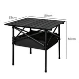 Levede Folding Camping Table Portable Black-2018816691739430914