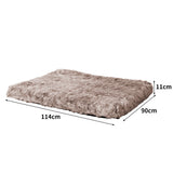 PaWz Dog Mat Pet Calming Bed Memory L Coffee Large - Front View