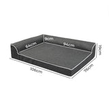 Pawz Orthopedic Dog Bed XL Grey - Front View