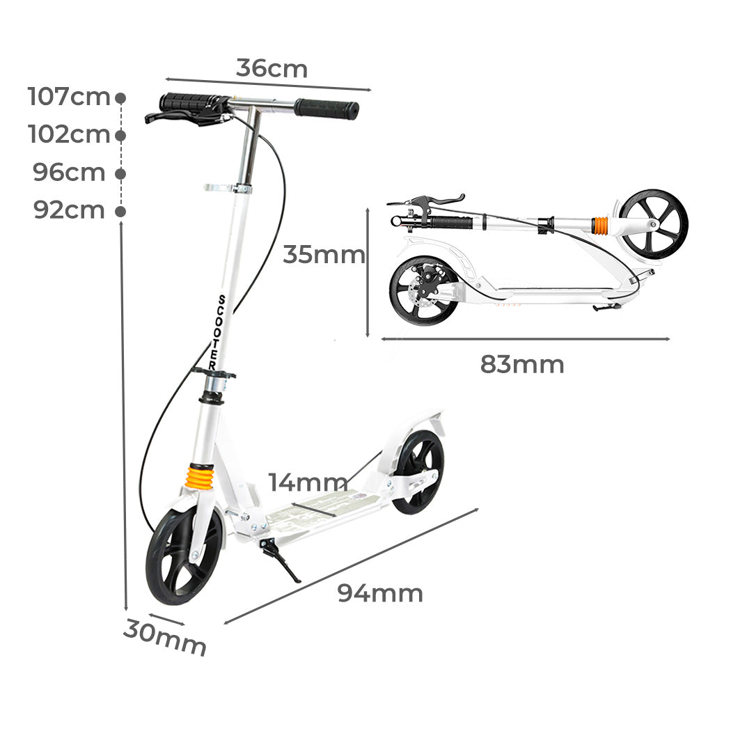 MONVELO Adult Commuter Foldable Scooter White-2006732850245799938