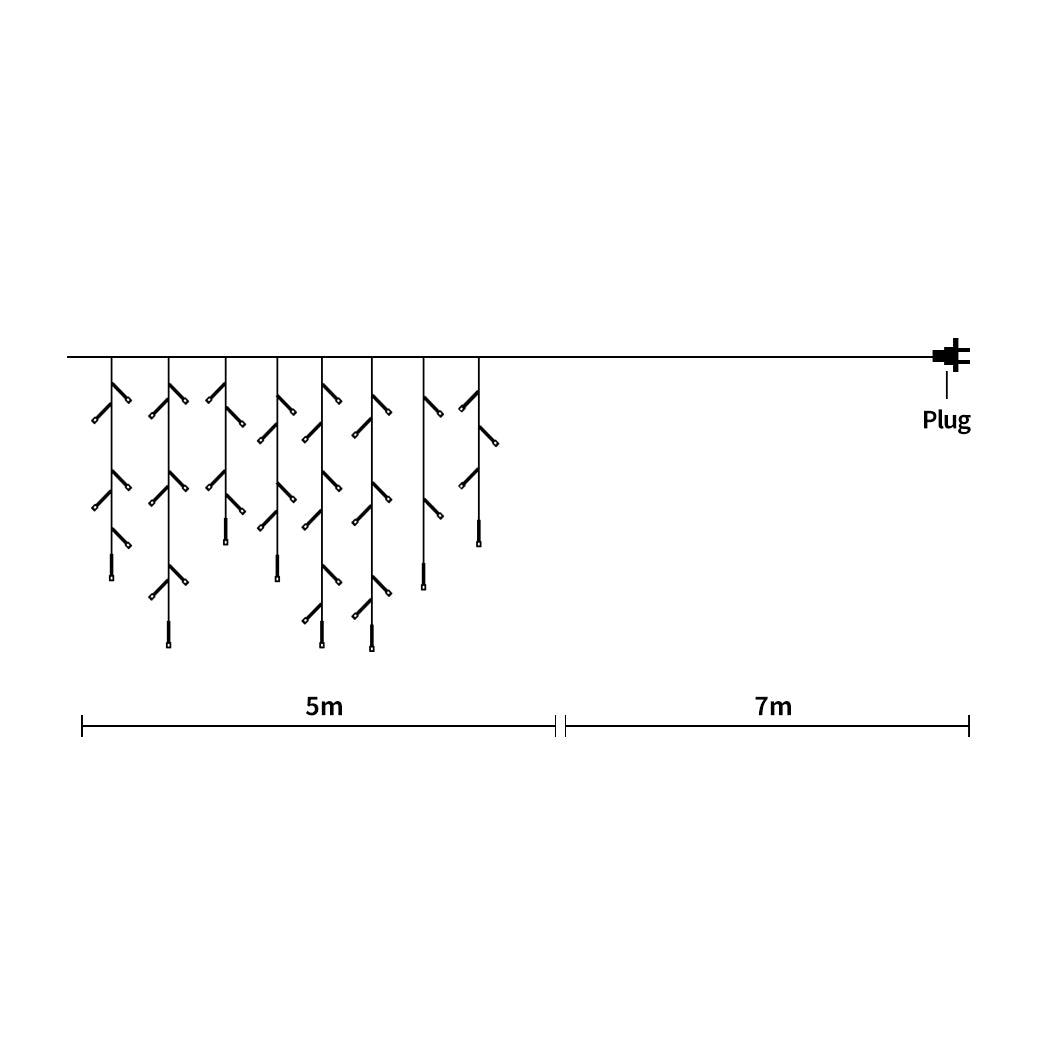 LED Curtain Fairy String Lights Wedding Warm White 300 LED-2006733424739618818