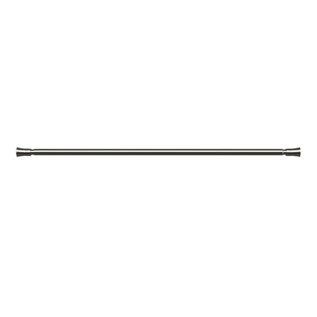 Marlow Satin Nickel Curtain Rod Steel Quiet Rail Pole Pommel Set Adjustable-2018816721514795010