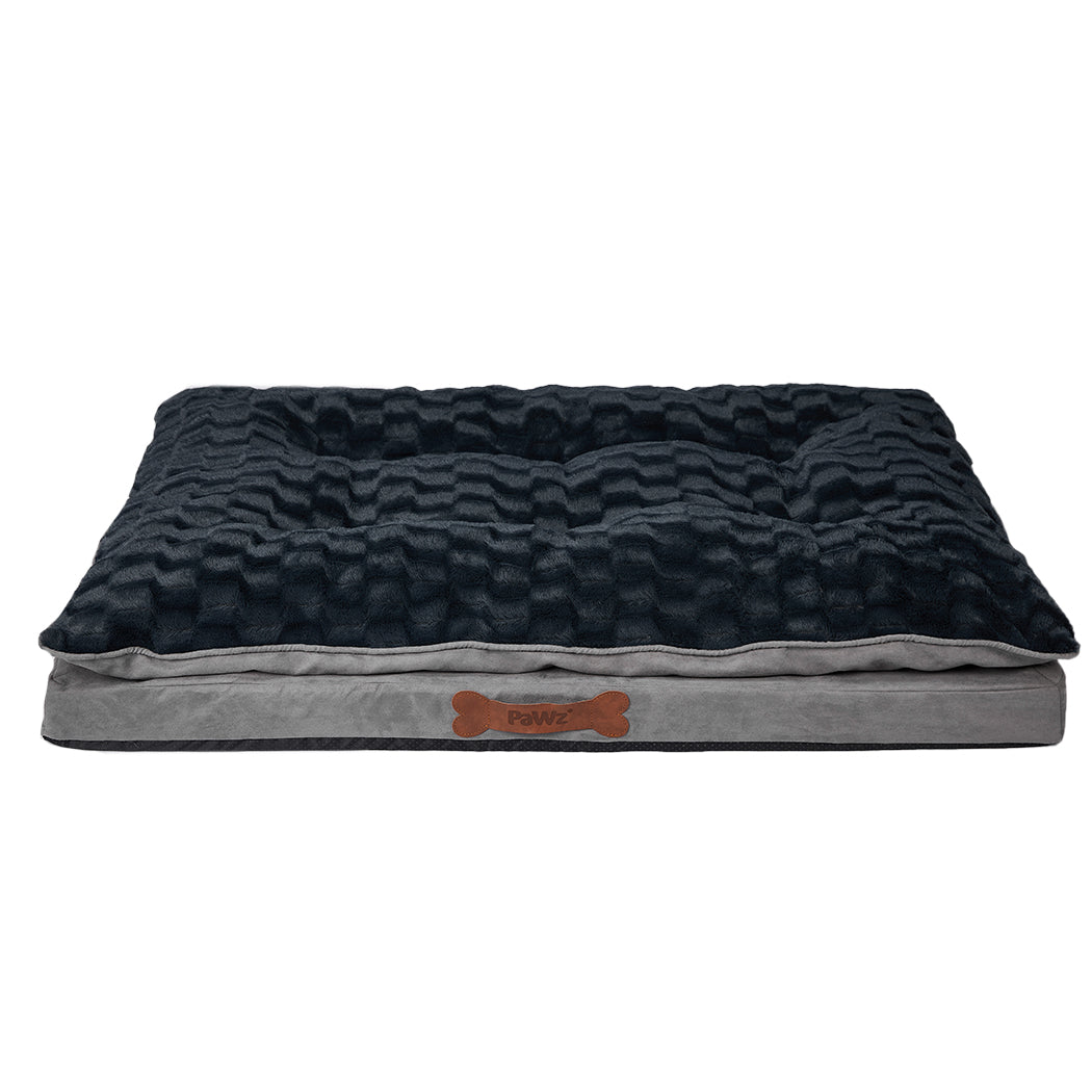 Dog Calming Bed Warm Soft Plush Comfy L Grey Large-2018816792331423747