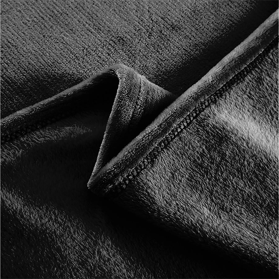 DreamZ 320GSM 220x160cm Ultra Soft Mink Black Single-2018816624026587139
