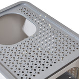 PaWz Cat Litter Box Fully Enclosed Kitty Grey - Side View