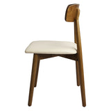 Levede 2x Dining Chairs Kitchen Chair Walnut - Side View
