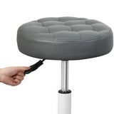 Levede 4x Rolling Bar Stool Swivel Salon SPA Chair Grey - Side View