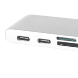 USB 3.0 Type-C HUB 6 Port Powered Adapter Silver - Side View
